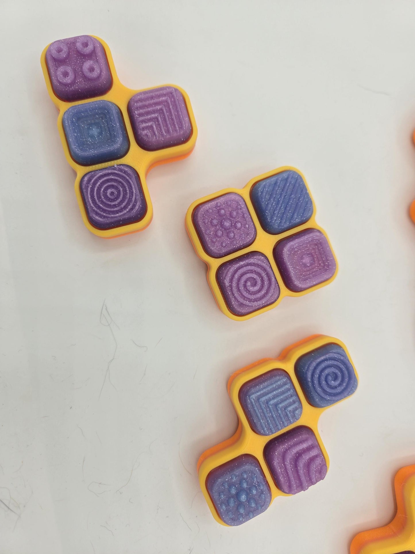 Textured Mechanical Key Fidget Clickers | Multiple Switch Style Options | 3D Prints