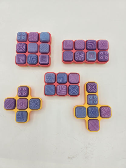 Textured Mechanical Key Fidget Clickers | Multiple Switch Style Options | 3D Prints