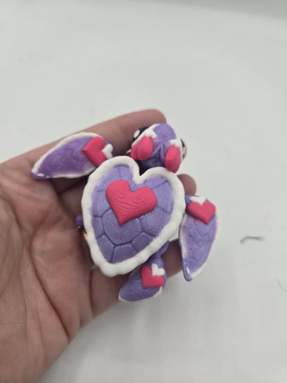 Flexi Valentine's Love Heart Baby Sea Turtle 3D Print
