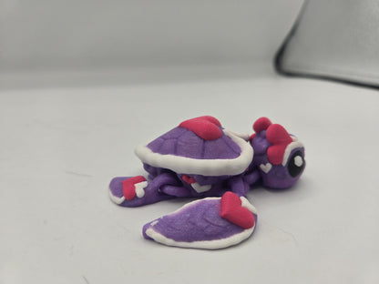 Flexi Valentine's Love Heart Baby Sea Turtle 3D Print