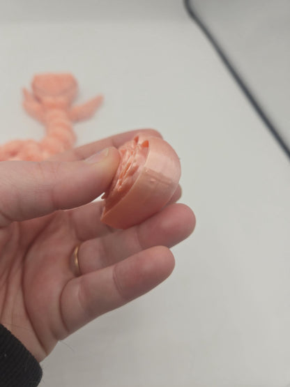 Baby Rose Dragon with Heart Clicker Tail or Heart Clicker Solo | 3D Print