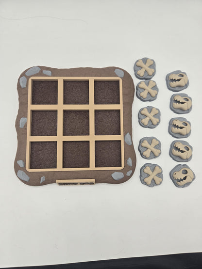 Dino Dig Dinosaur Fossil Themed Tic-Tac-Toe Game Board | 3D Print