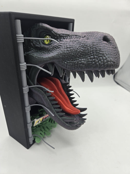 T Rex Tyrannosaurus Break-Out Book Nook Shelf Decor 3D Print