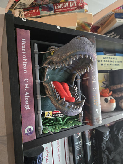 T Rex Tyrannosaurus Break-Out Book Nook Shelf Decor 3D Print