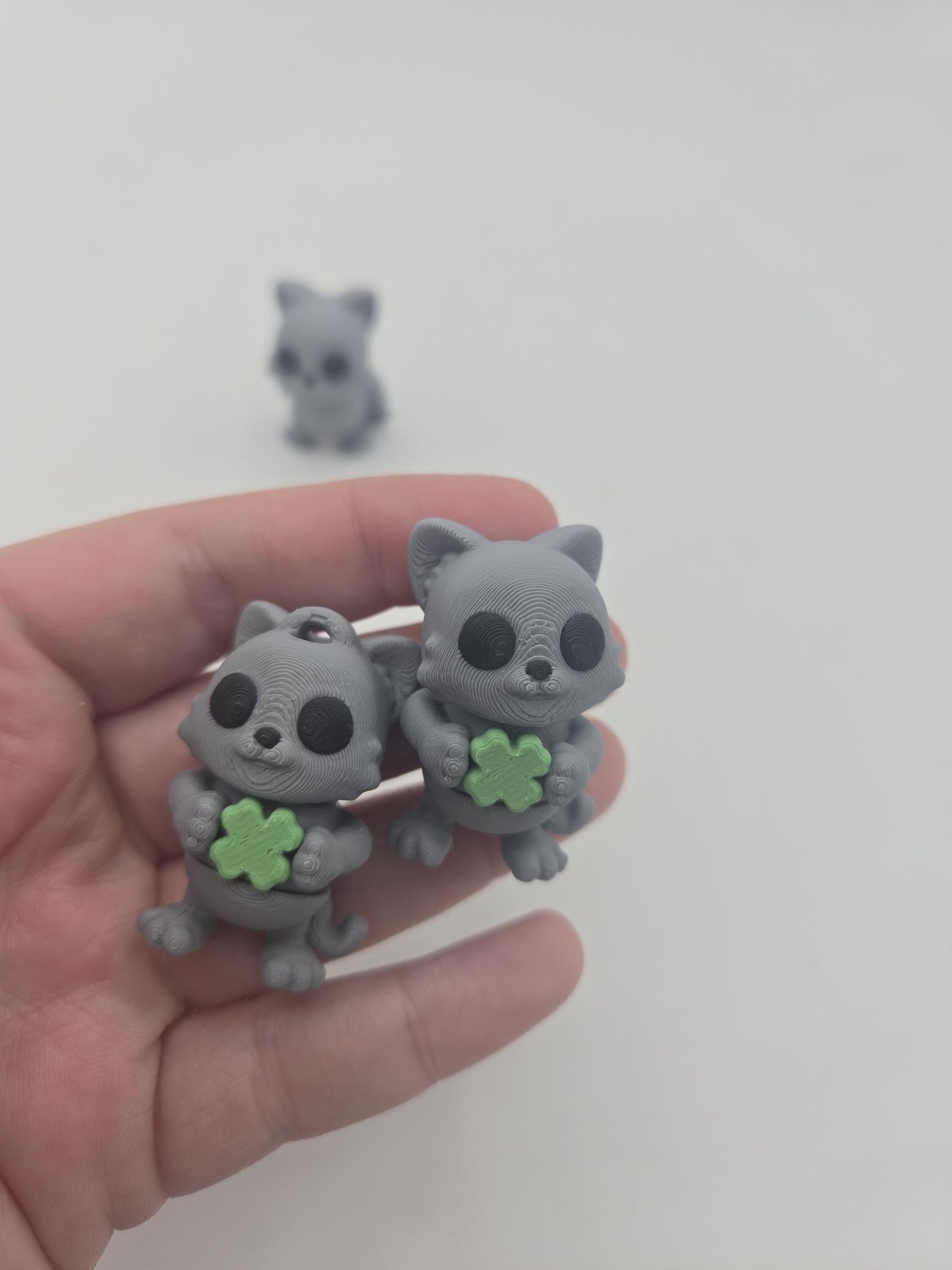 Tiny Lucky Cat Articulated 3D Print | St. Patrick's Day Themed Mini