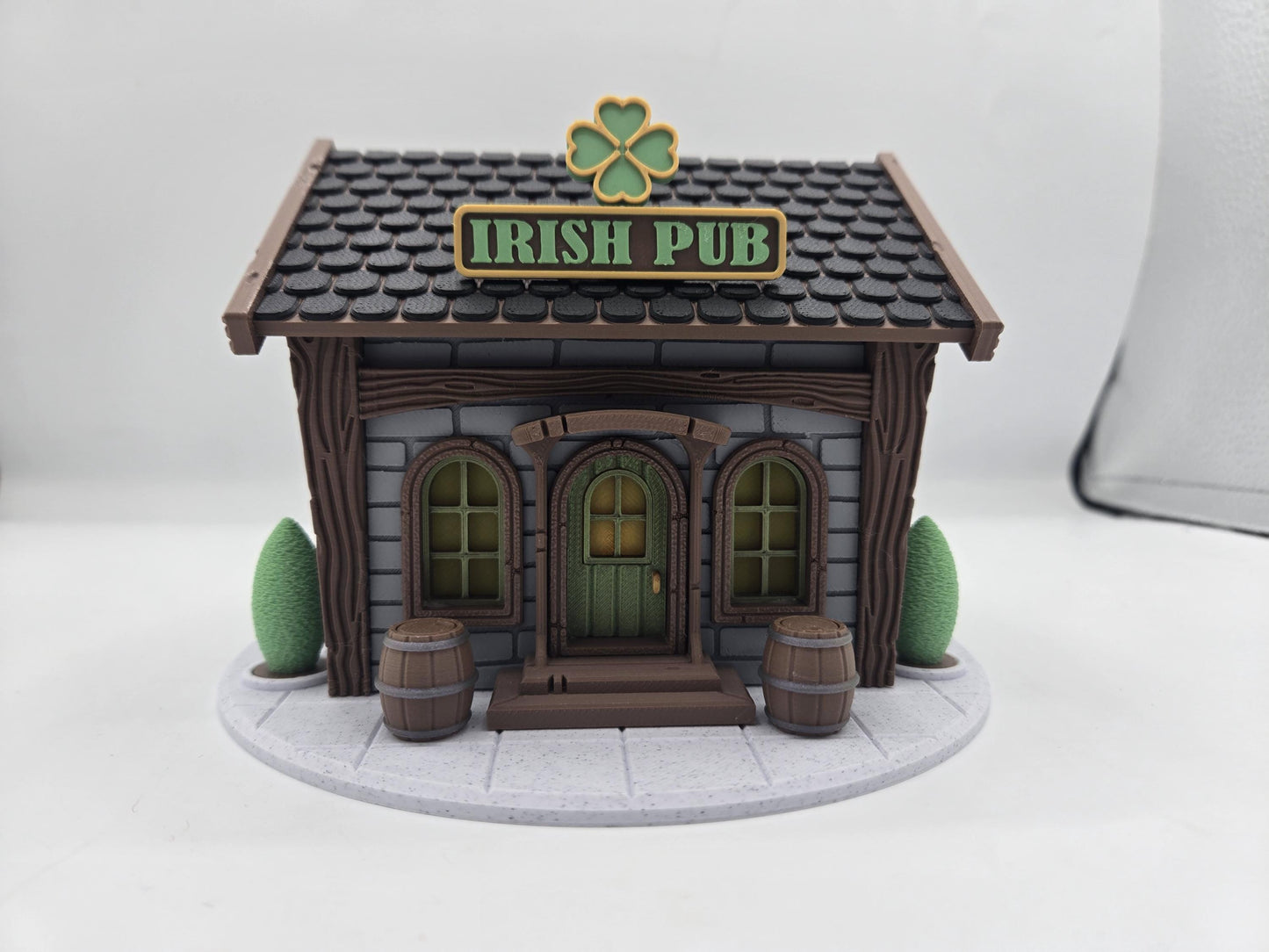 Irish Pub Fairy House LED Tealight Display 3D Print | St. Paddy's Day Decor