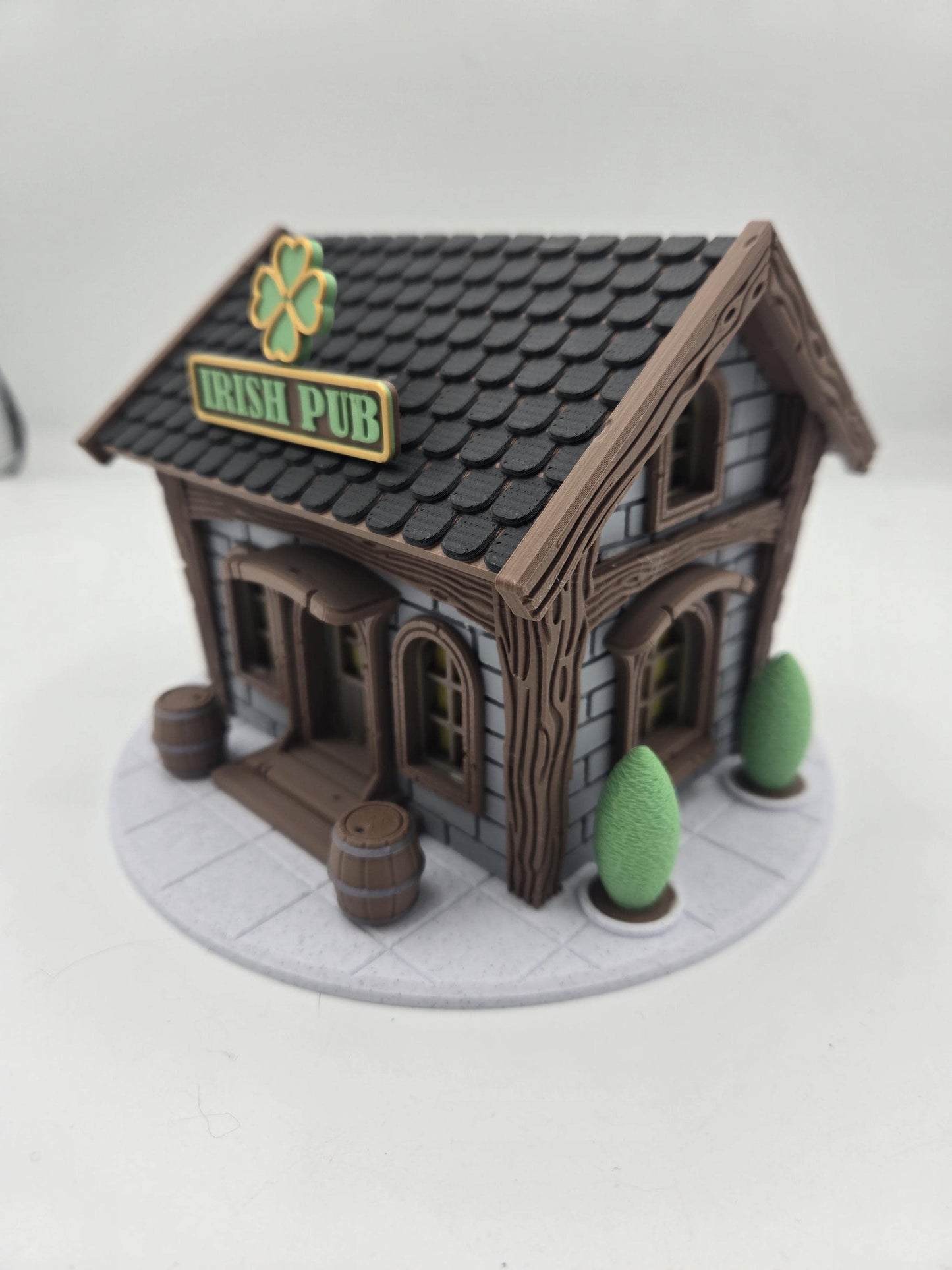 Irish Pub Fairy House LED Tealight Display 3D Print | St. Paddy's Day Decor