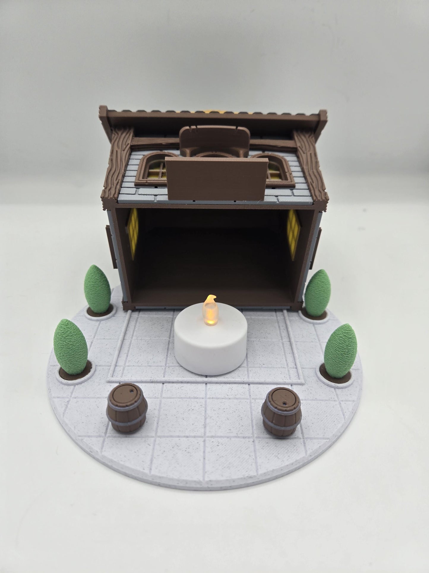 Irish Pub Fairy House LED Tealight Display 3D Print | St. Paddy's Day Decor