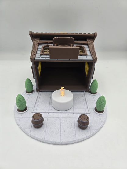 Irish Pub Fairy House LED Tealight Display 3D Print | St. Paddy's Day Decor