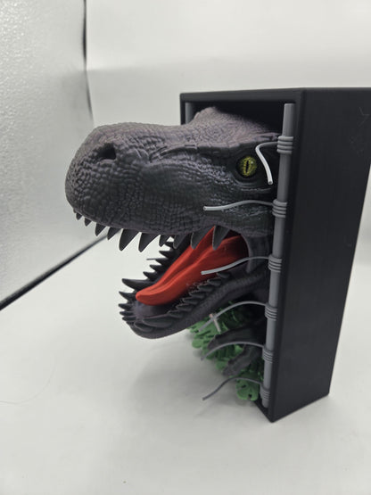 T Rex Tyrannosaurus Break-Out Book Nook Shelf Decor 3D Print