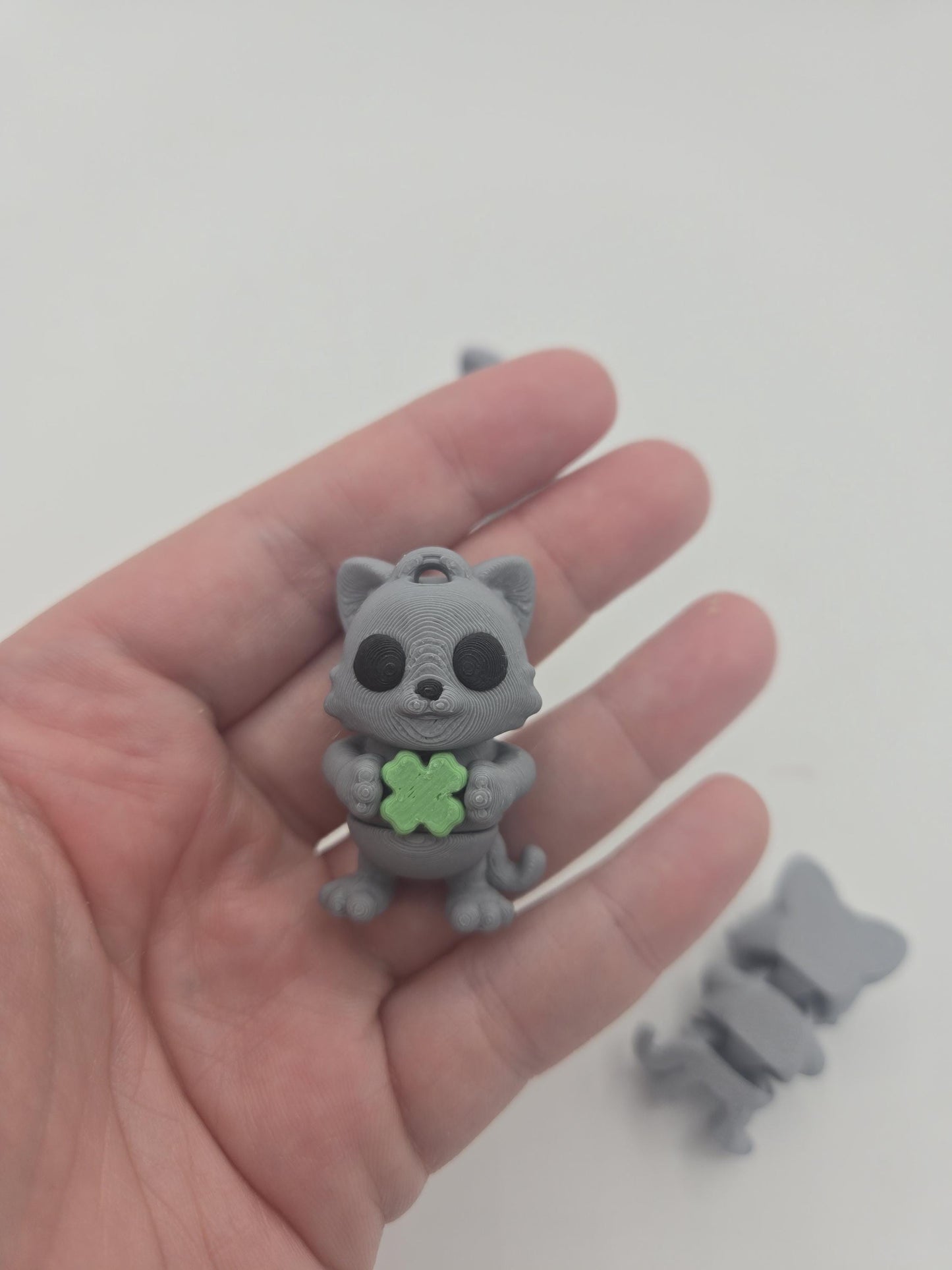 Tiny Lucky Cat Articulated 3D Print | St. Patrick's Day Themed Mini
