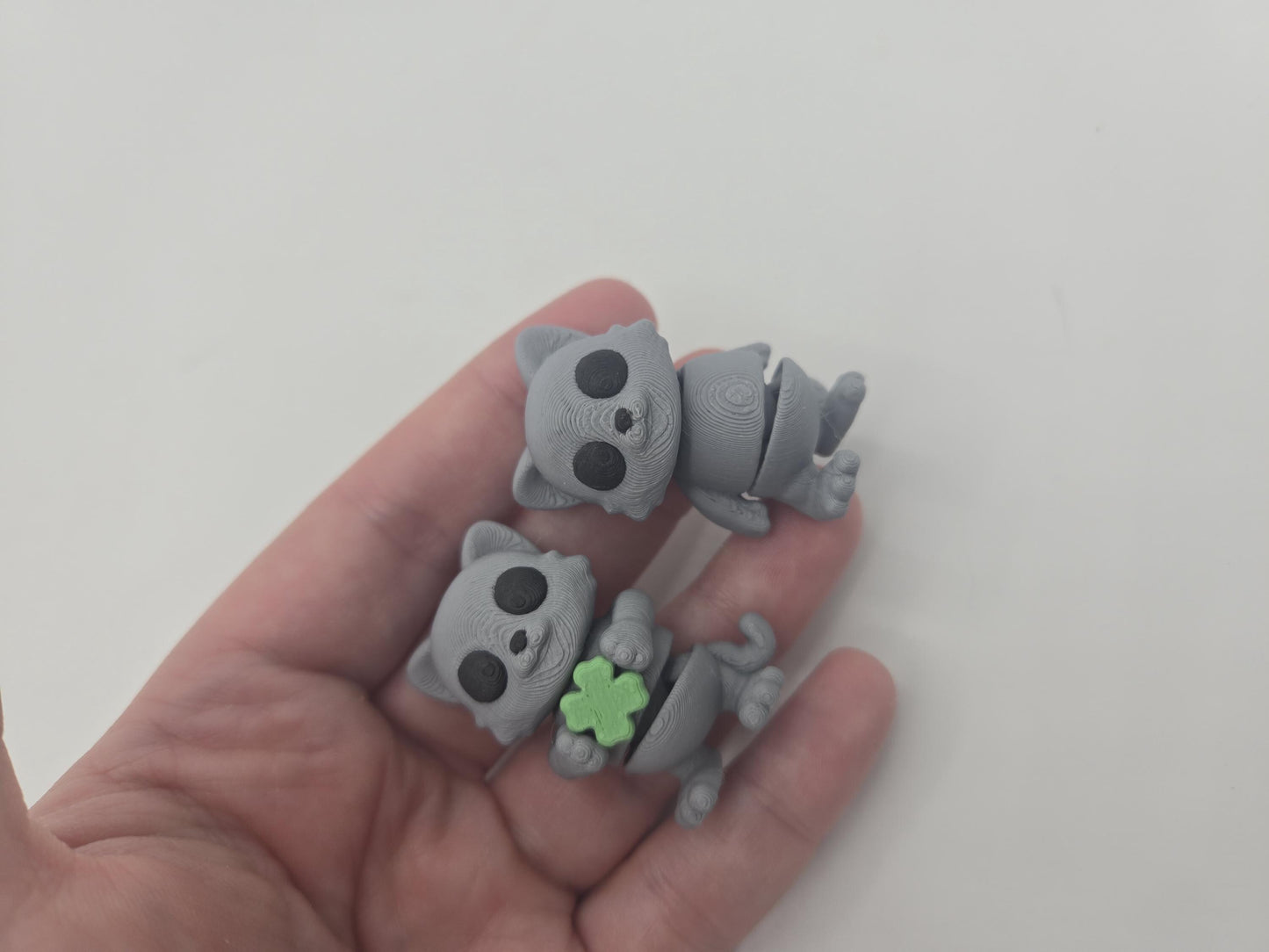 Tiny Lucky Cat Articulated 3D Print | St. Patrick's Day Themed Mini