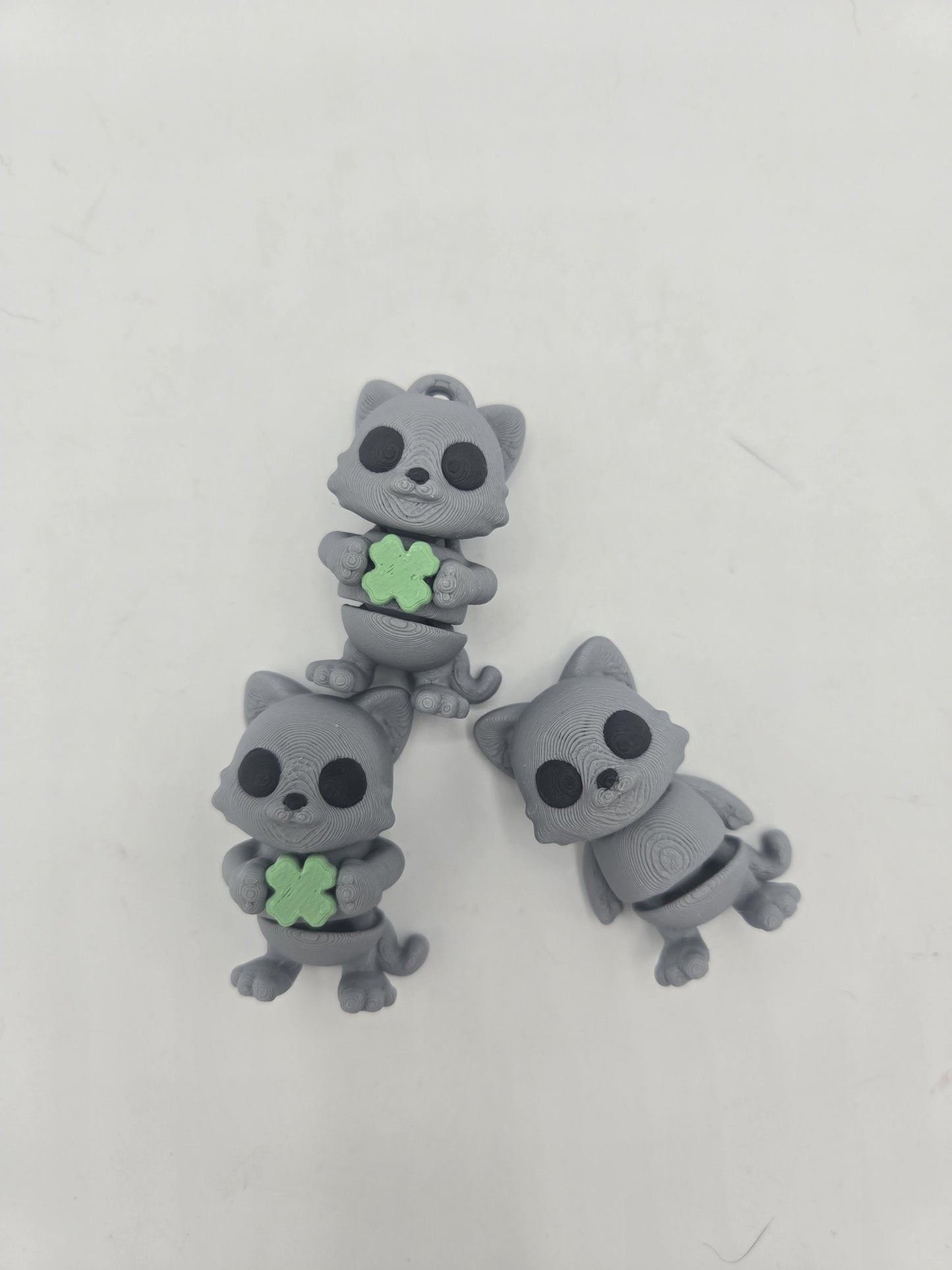 Tiny Lucky Cat Articulated 3D Print | St. Patrick's Day Themed Mini