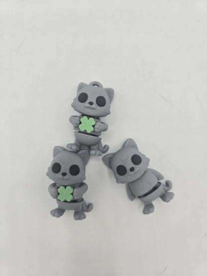 Tiny Lucky Cat Articulated 3D Print | St. Patrick's Day Themed Mini