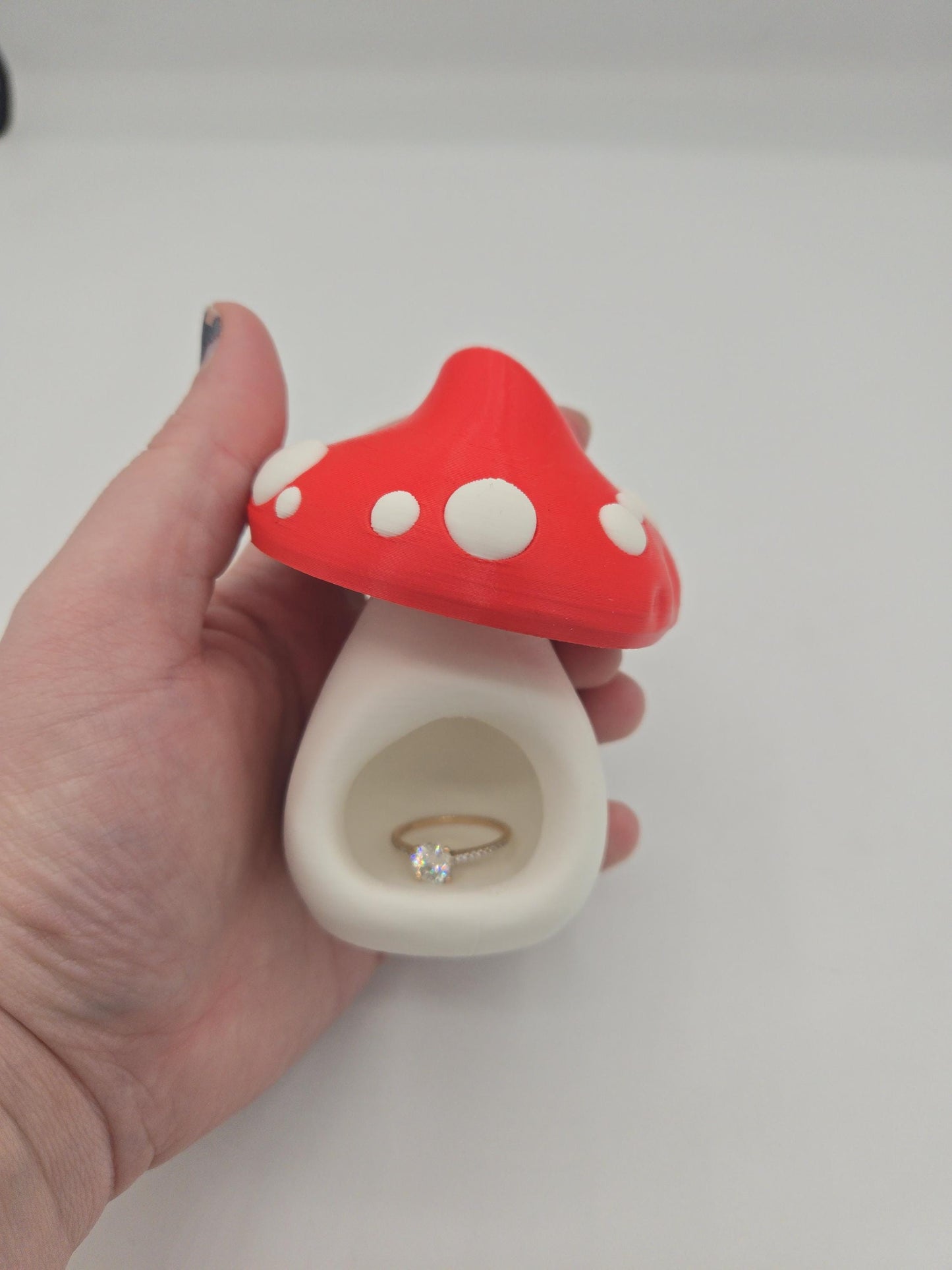 Mushroom Nook Ring or Small Trinket Holder Decor 3D Print