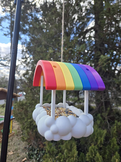 Rainbow Cloud Bird Feeder (PLA) 3D Print