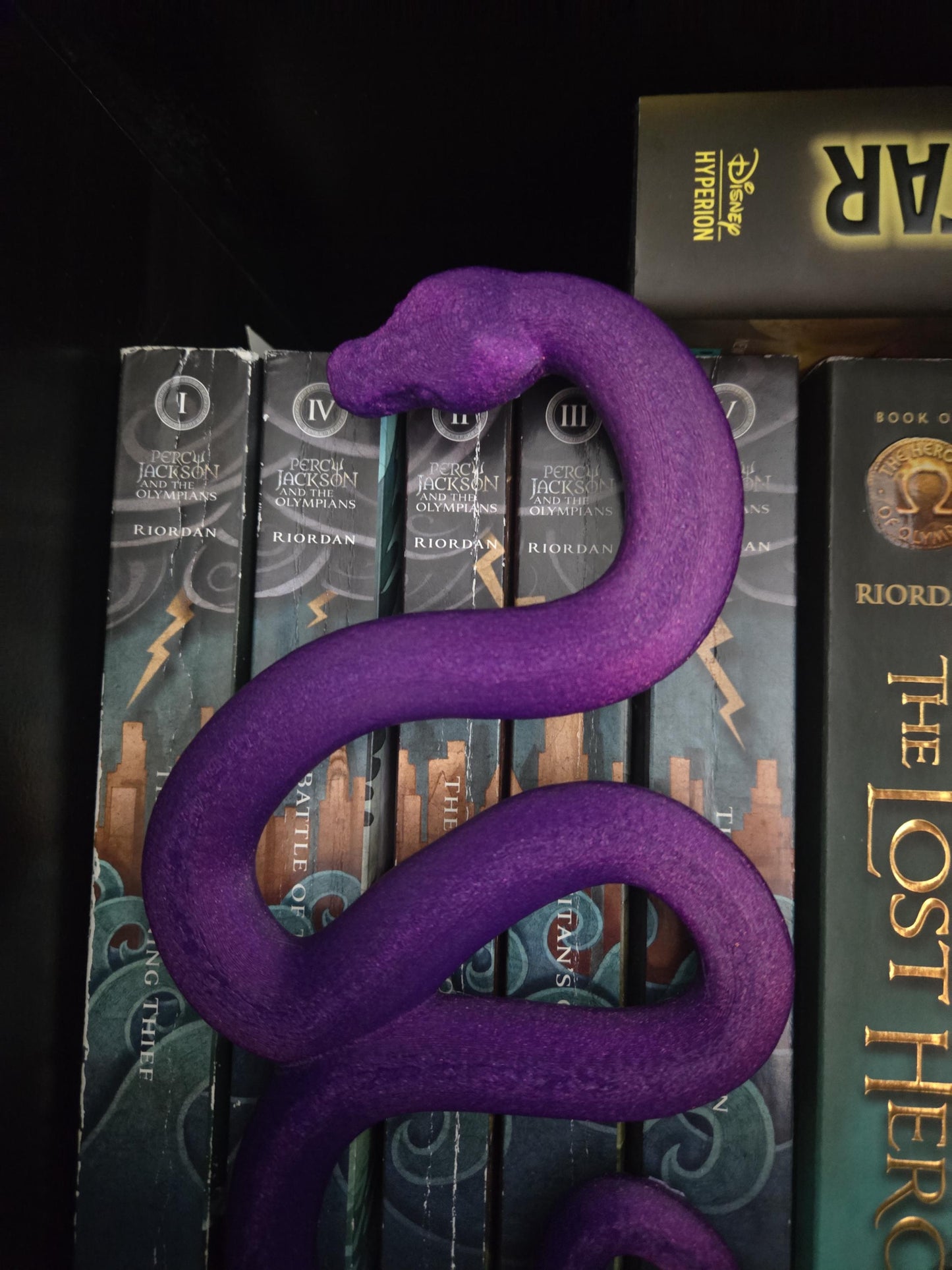 Snake Book Spiner Hugger Insert Bookshelf Decor 3D Print