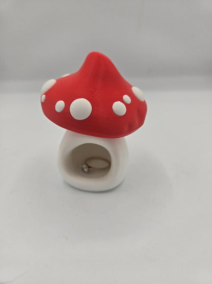 Mushroom Nook Ring or Small Trinket Holder Decor 3D Print