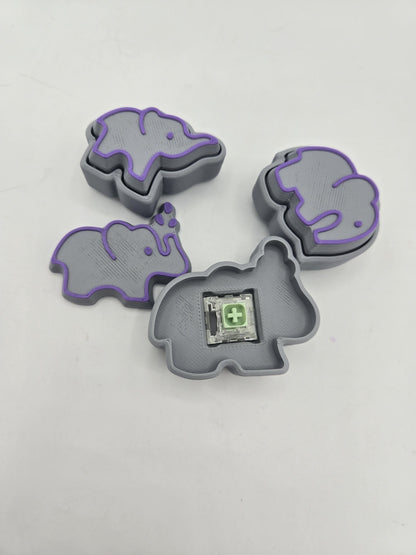 Elephant Mechanical Key Switch Clicker Fidget | 3D Print