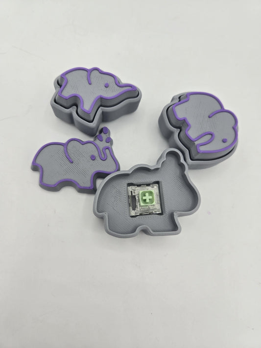 Elephant Mechanical Key Switch Clicker Fidget | 3D Print