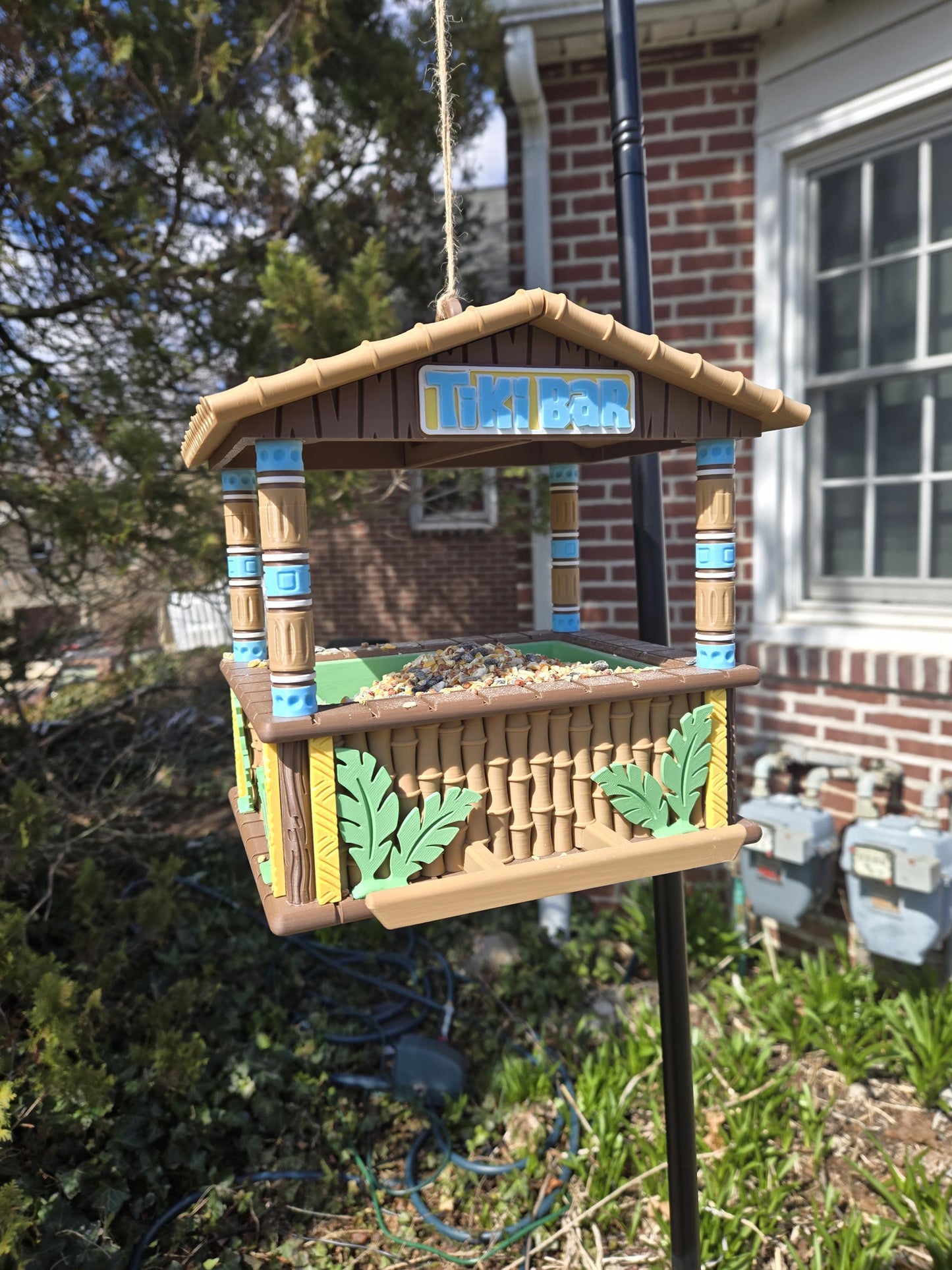Tiki Bar Style Bird Feeder (PLA) 3D Print