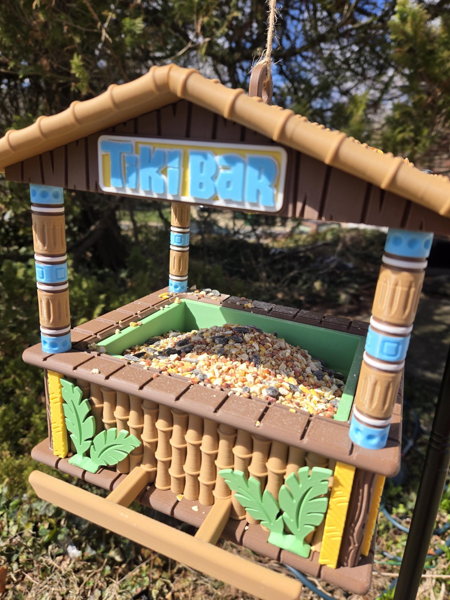 Tiki Bar Style Bird Feeder (PLA) 3D Print