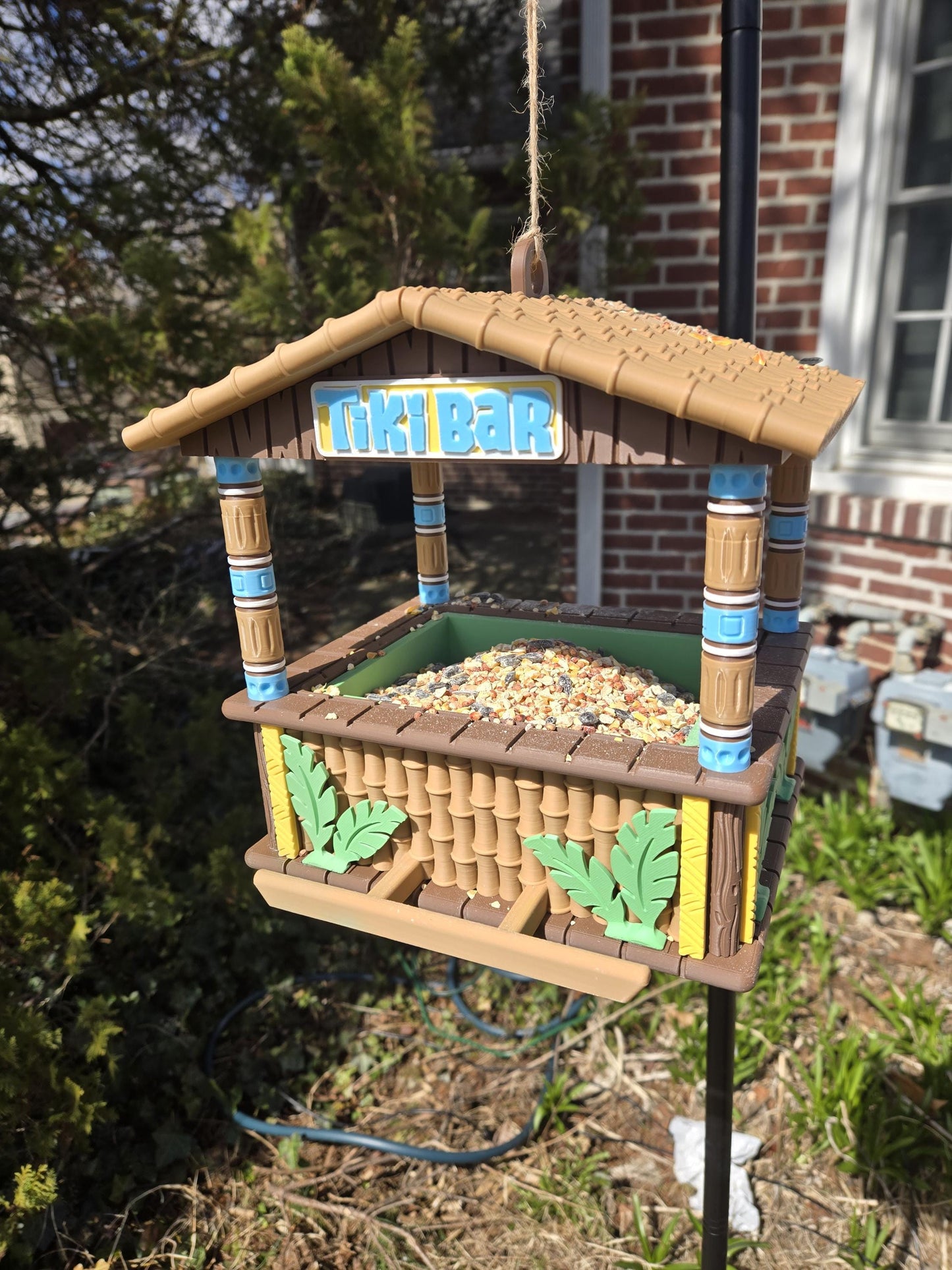 Tiki Bar Style Bird Feeder (PLA) 3D Print