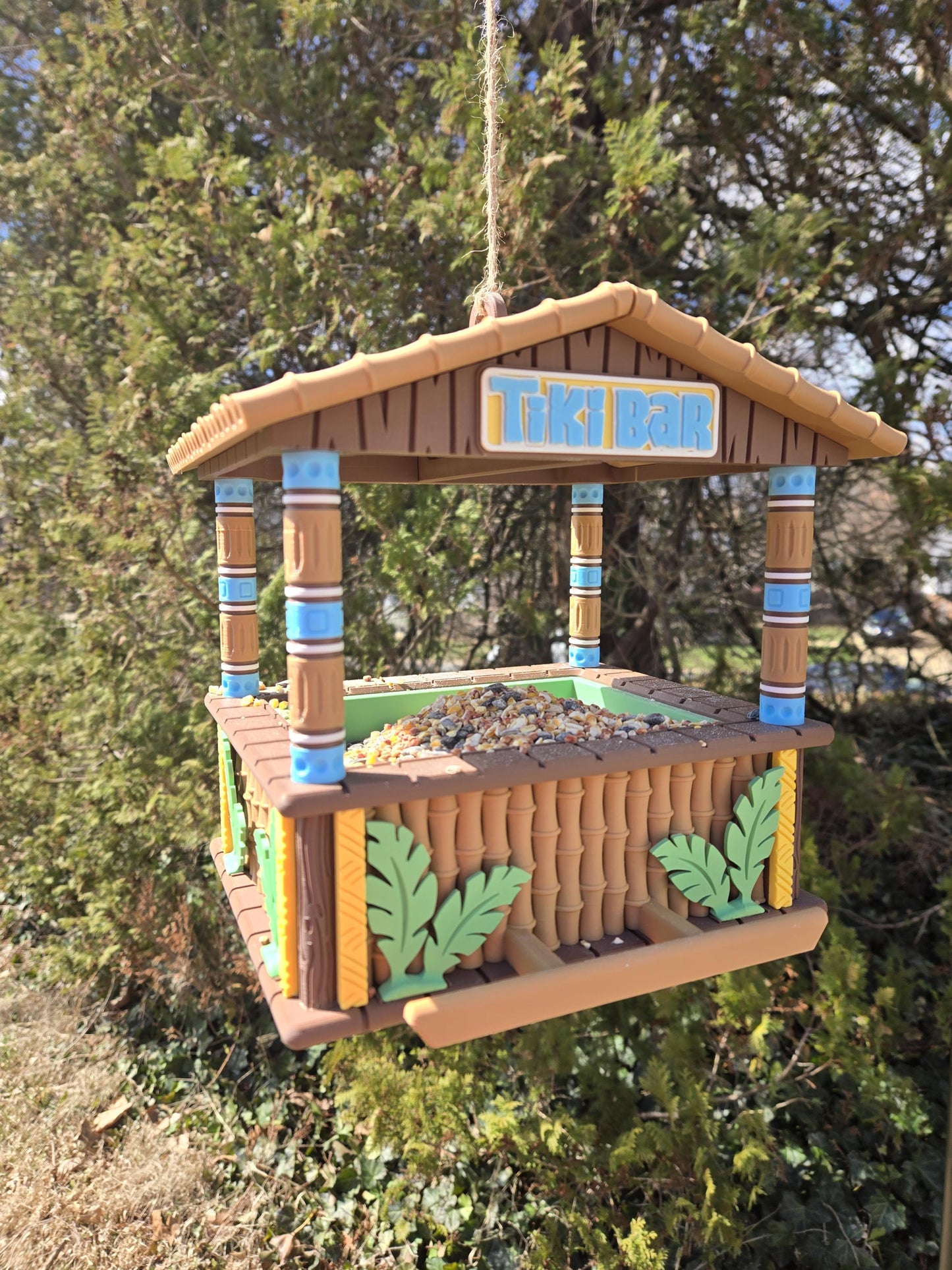 Tiki Bar Style Bird Feeder (PLA) 3D Print