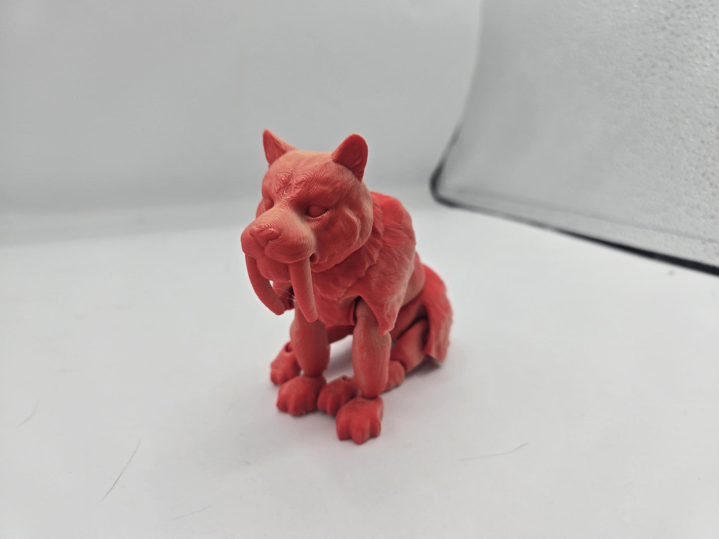Prehistoric Sabertooth Big Cat Articulated Flexi 3D Print