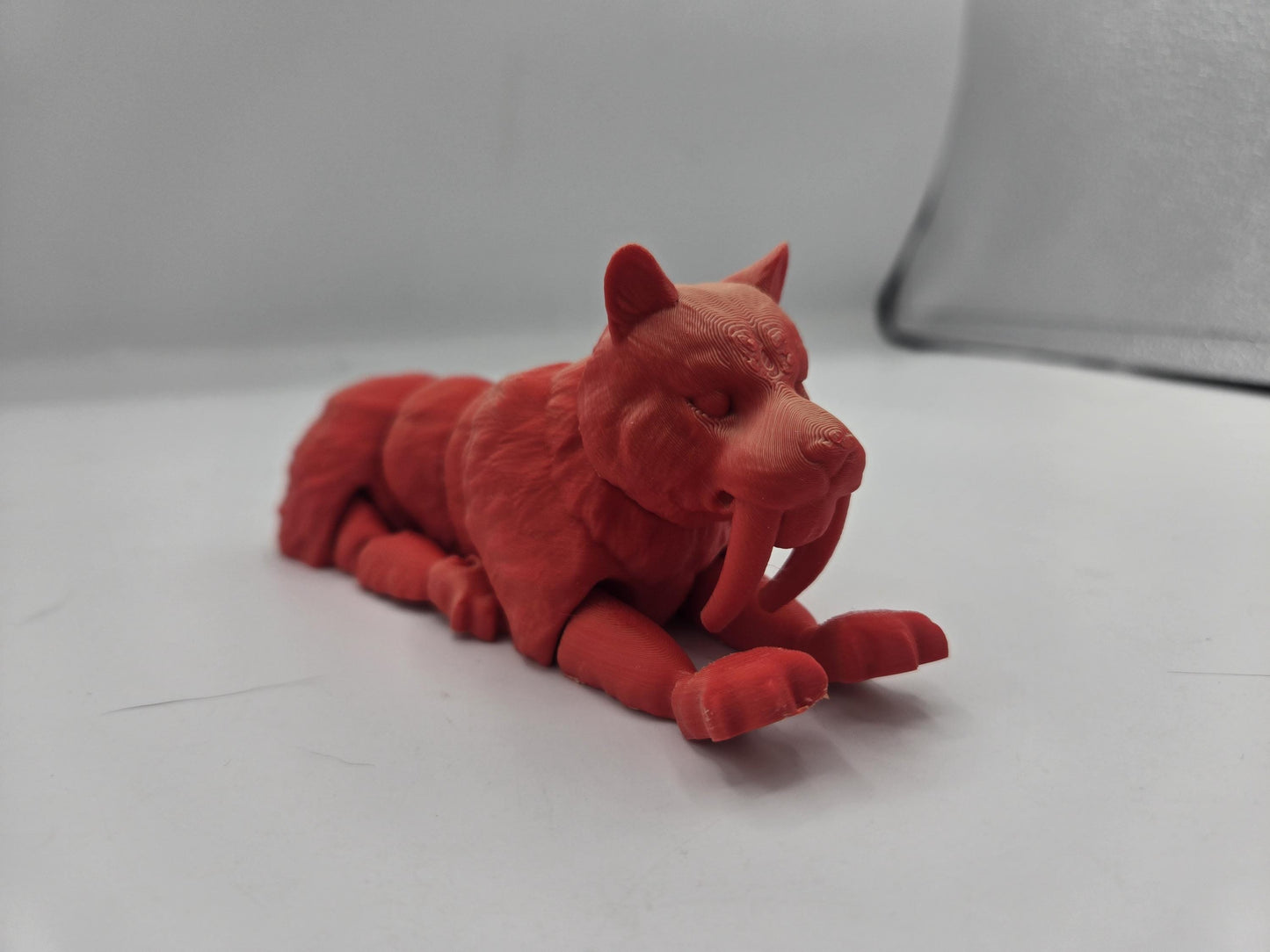 Prehistoric Sabertooth Big Cat Articulated Flexi 3D Print