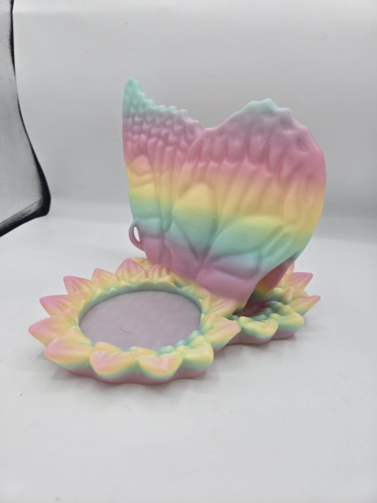 Butterfly Book Stand with Sunflower-Shaped Tray/Beverage Holder | 3D Print