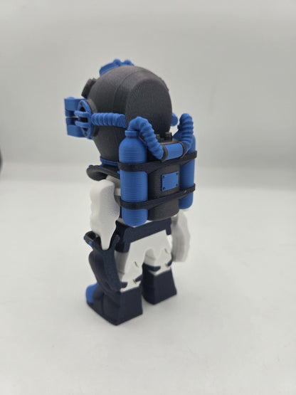 Nautical Skeleton Deep Sea Diver Articulated Flexi 3D Print