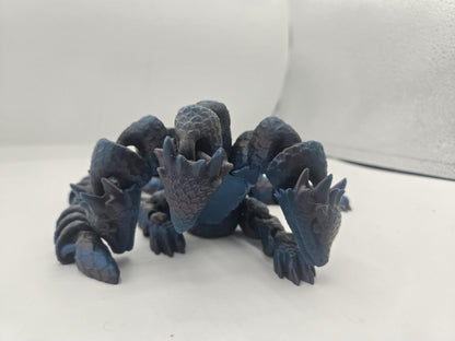 Hydra Three Headed Dragon Articulated Flexi 3D Print