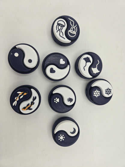 Yin Yang Dual Clicker Mechanical Key Switch Fidget 3D Print