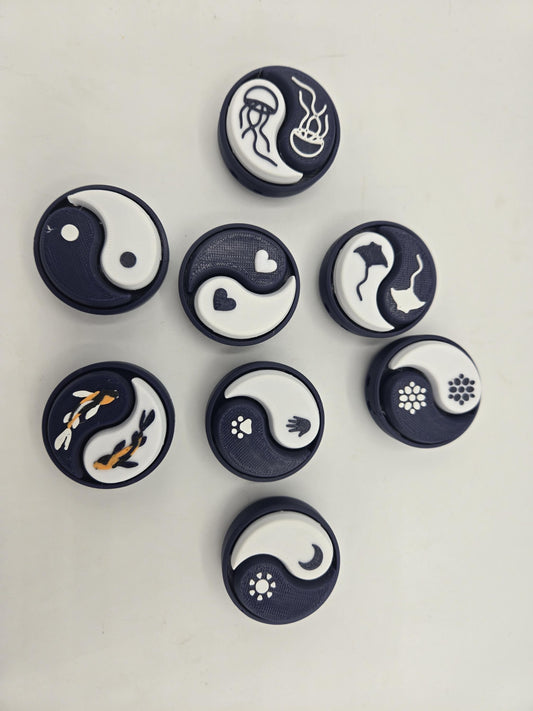 Yin Yang Dual Clicker Mechanical Key Switch Fidget 3D Print