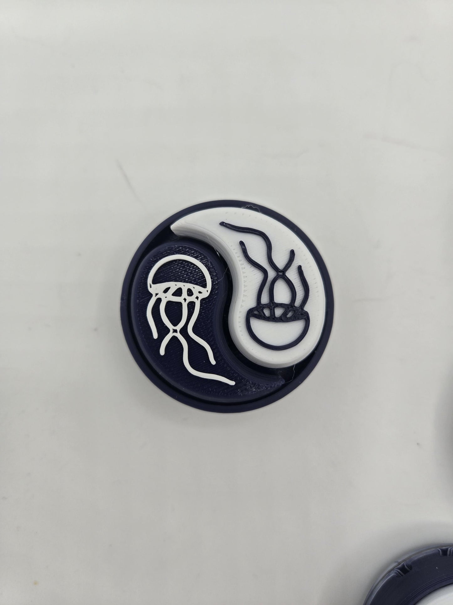 Yin Yang Dual Clicker Mechanical Key Switch Fidget 3D Print