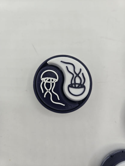 Yin Yang Dual Clicker Mechanical Key Switch Fidget 3D Print