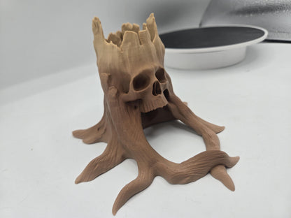 Skull Tree Trunk Gothic Style Single D20 Dice Tower 3D Print