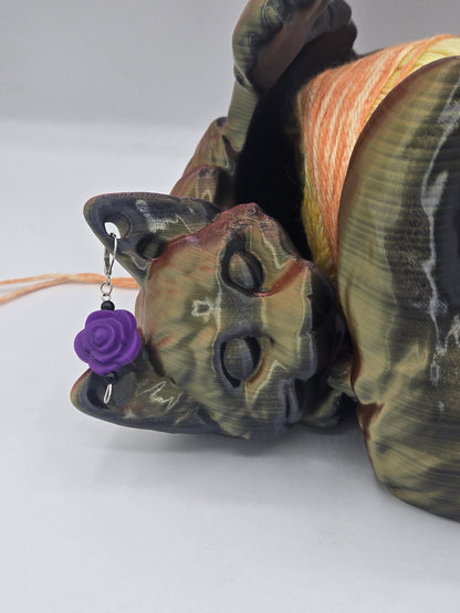 Cat Yarn Bowl with Hook Storage Spaces and Stitch Marker Holes | 3D Print