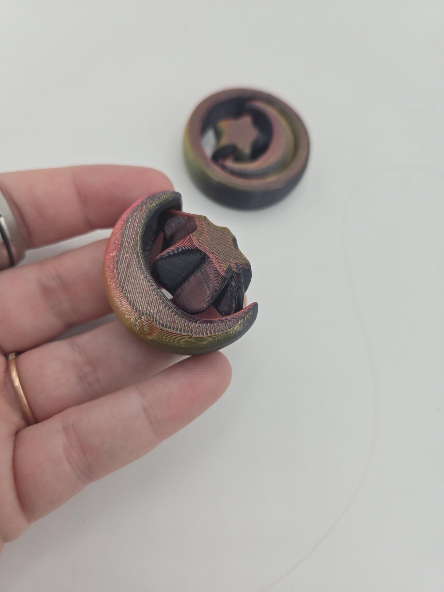 Celestial Star and Moon Fidget Spinner 3D Print