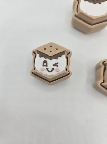 Summer Bonfire Smore's or Marshmallow Stick Mechanical Key Clicker Fidget 3D Print
