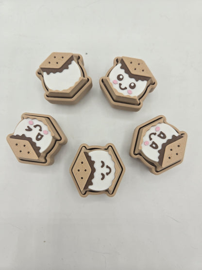 Summer Bonfire Smore's or Marshmallow Stick Mechanical Key Clicker Fidget 3D Print