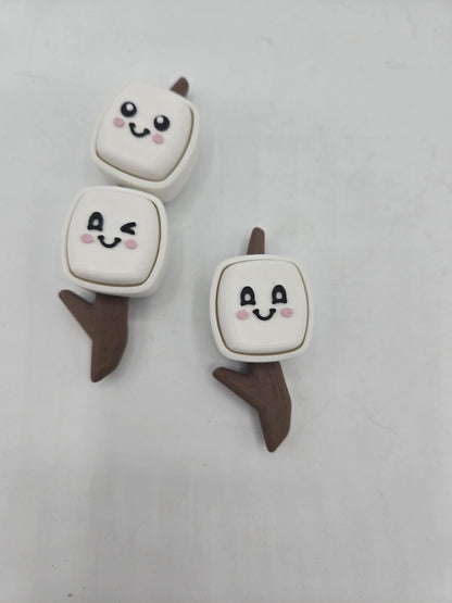 Summer Bonfire Smore's or Marshmallow Stick Mechanical Key Clicker Fidget 3D Print