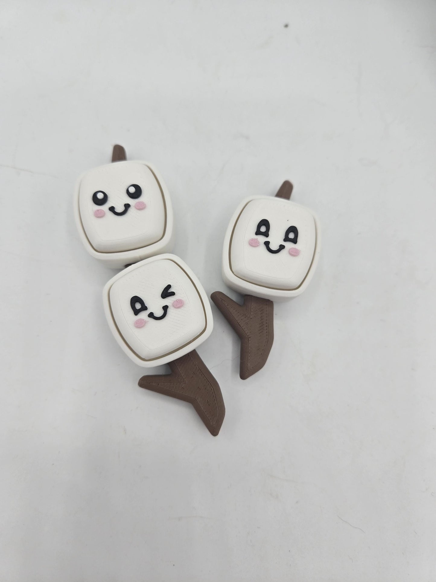 Summer Bonfire Smore's or Marshmallow Stick Mechanical Key Clicker Fidget 3D Print