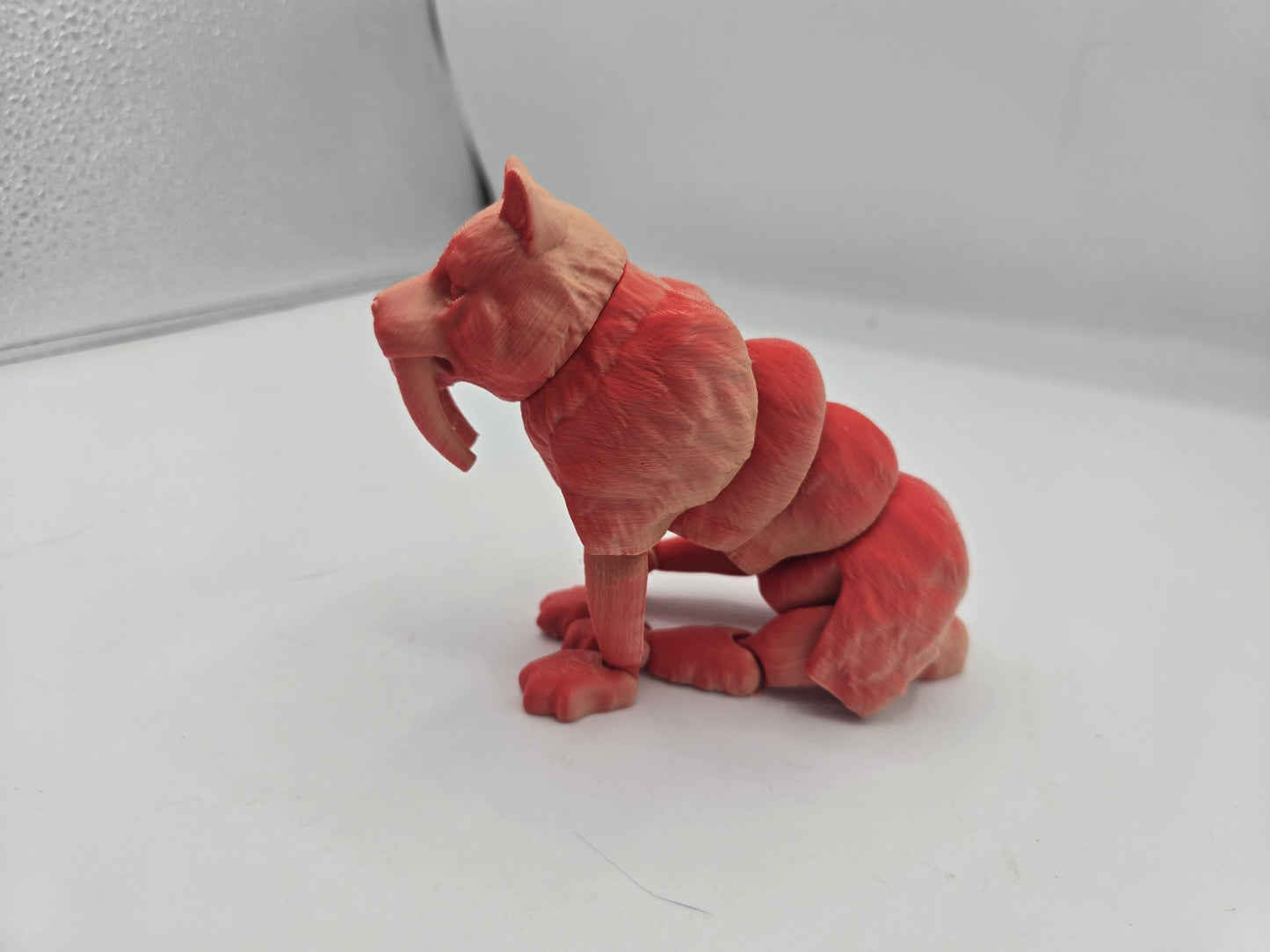 Prehistoric Sabertooth Big Cat Articulated Flexi 3D Print