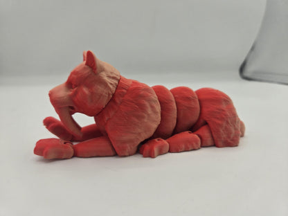 Prehistoric Sabertooth Big Cat Articulated Flexi 3D Print