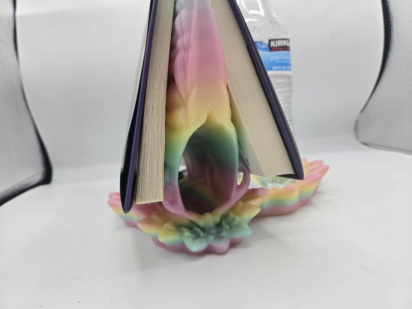 Butterfly Book Stand with Sunflower-Shaped Tray/Beverage Holder | 3D Print