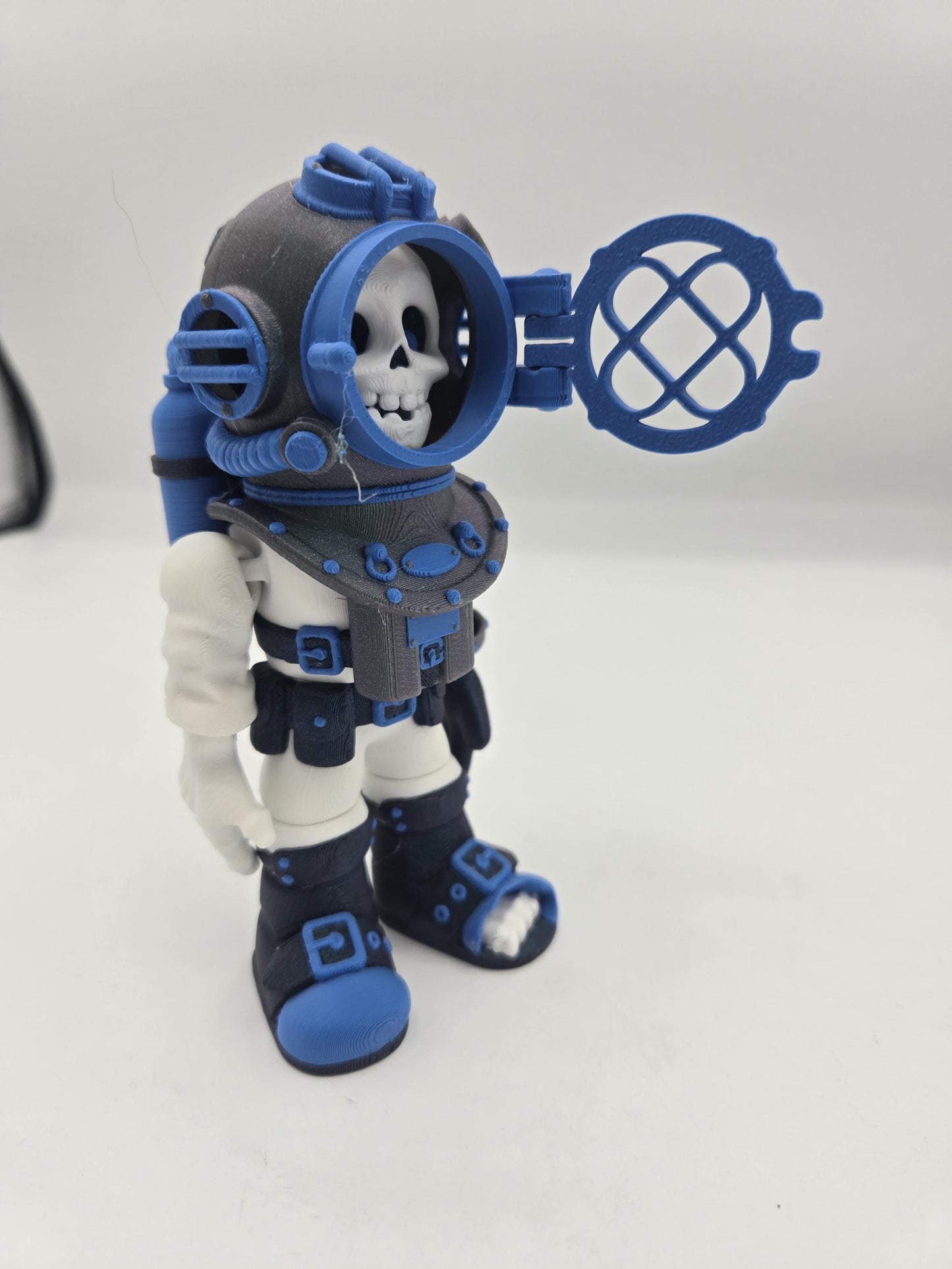 Nautical Skeleton Deep Sea Diver Articulated Flexi 3D Print