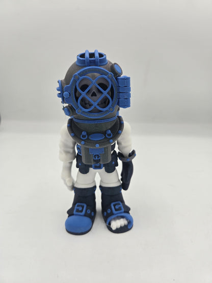 Nautical Skeleton Deep Sea Diver Articulated Flexi 3D Print