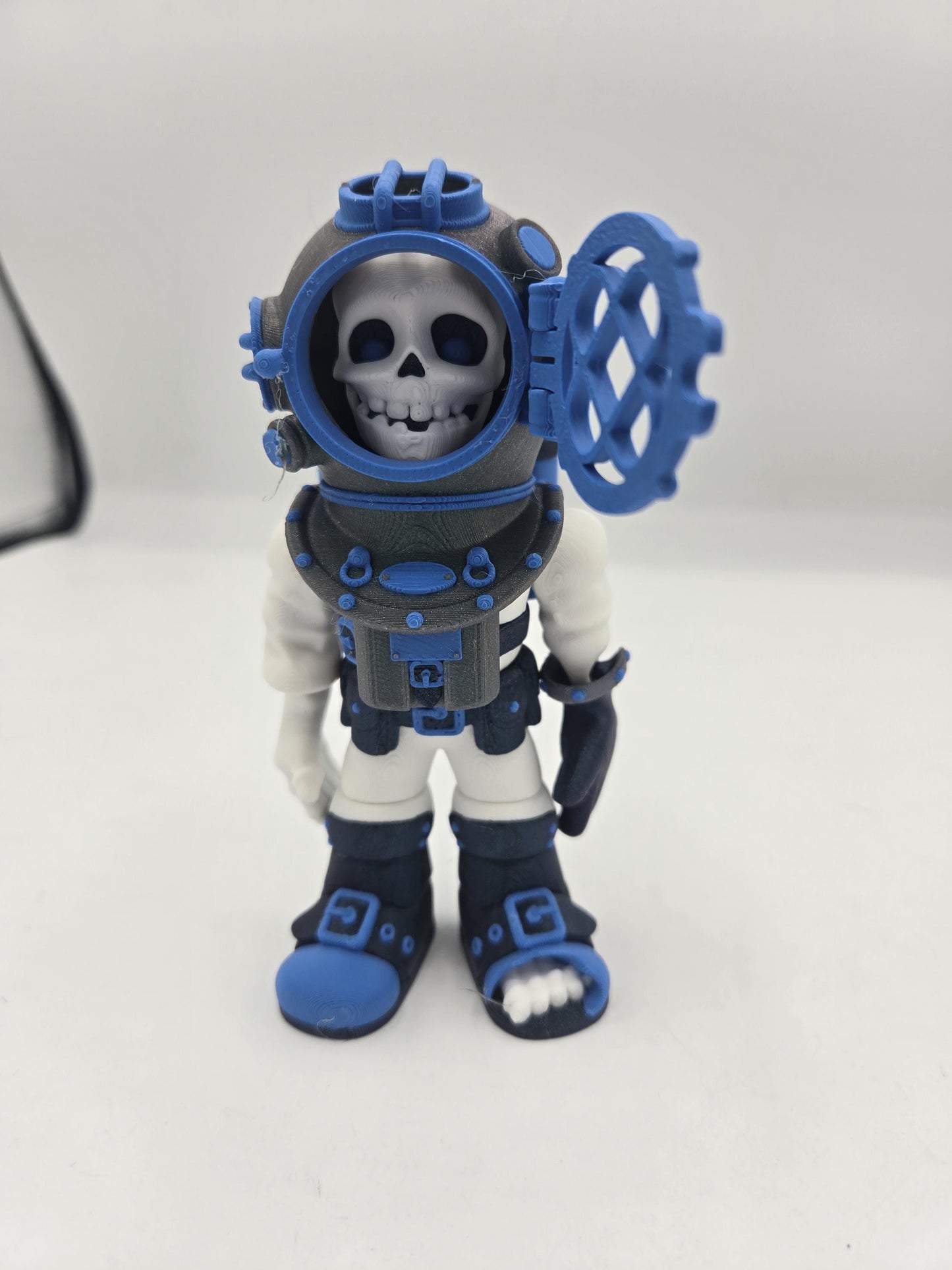 Nautical Skeleton Deep Sea Diver Articulated Flexi 3D Print